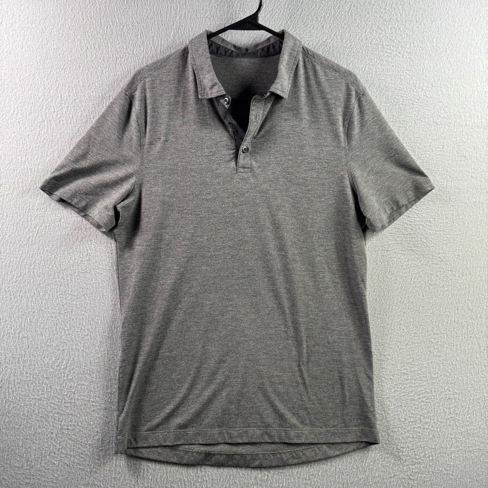 Lululemon Shirt Mens Small Gray Soft Stretch Golf Casual Polo